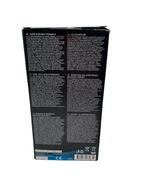SILVERCREST PERSONAL CARE MASZYNKA DO STRZYŻENIA WŁOSÓW I BRODY SHBS, 5W1