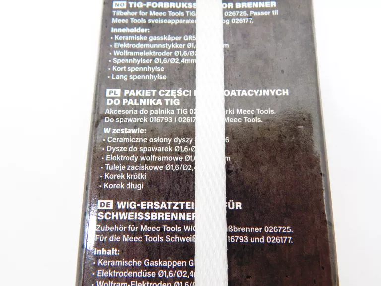 PAKIET CZĘŚCI EKSPLOATACYJNYCH DO PALNIKA TIG MEEC TOOLS