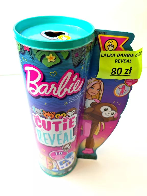 LALKA BARBIE CUTIE REVEAL KOSTIUMY LALKA MIŚ TUBA