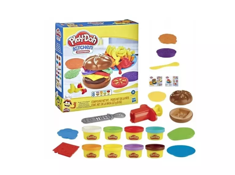 PLAY-DOH CIASTOLINA BURGER Z FRYTKAMI/LODZIARNIA/KUCHNIA