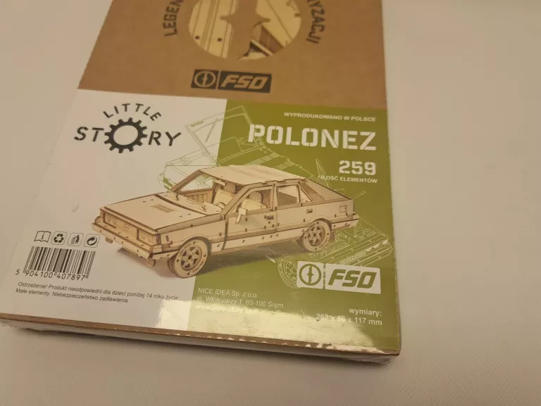 POLONEZ BOREWICZ FSO MODEL LEGENDA PRL SAMOCHÓD AUTO PUZZLE 3D LITTLE STOR