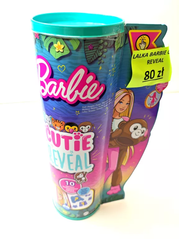 LALKA BARBIE CUTIE REVEAL KOSTIUMY LALKA MIŚ TUBA