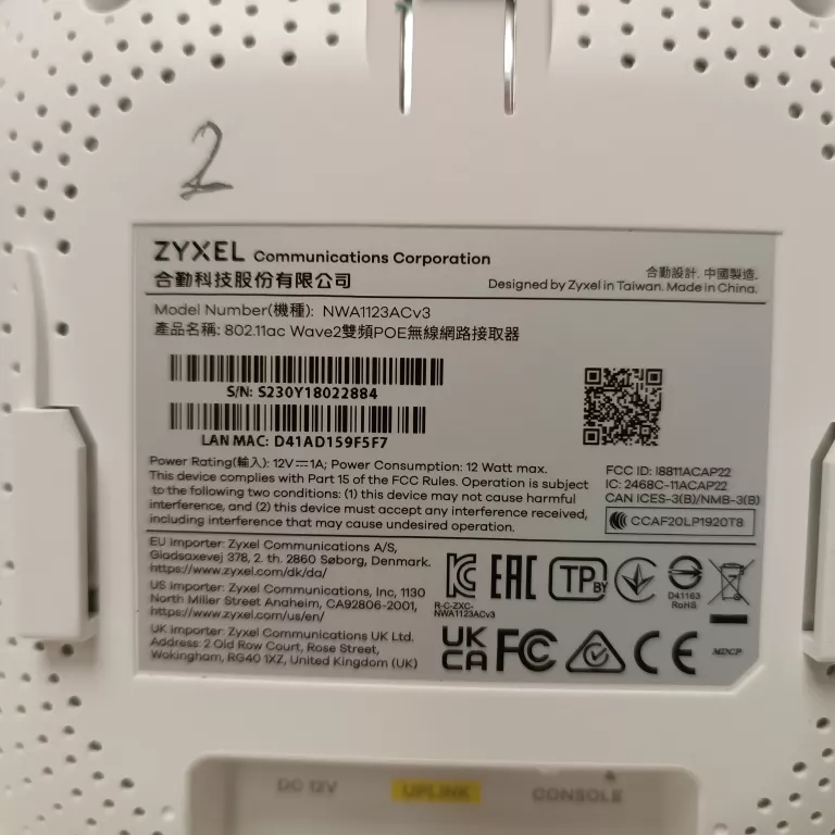 ACCESS POINT ZYXEL NWA1123ACV3