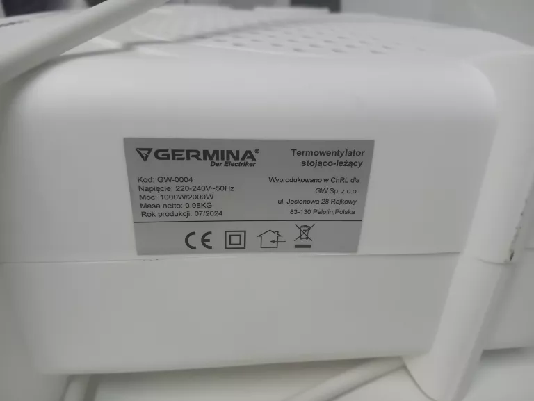 TERMOWENTYLATOR GERMINA GW-0004