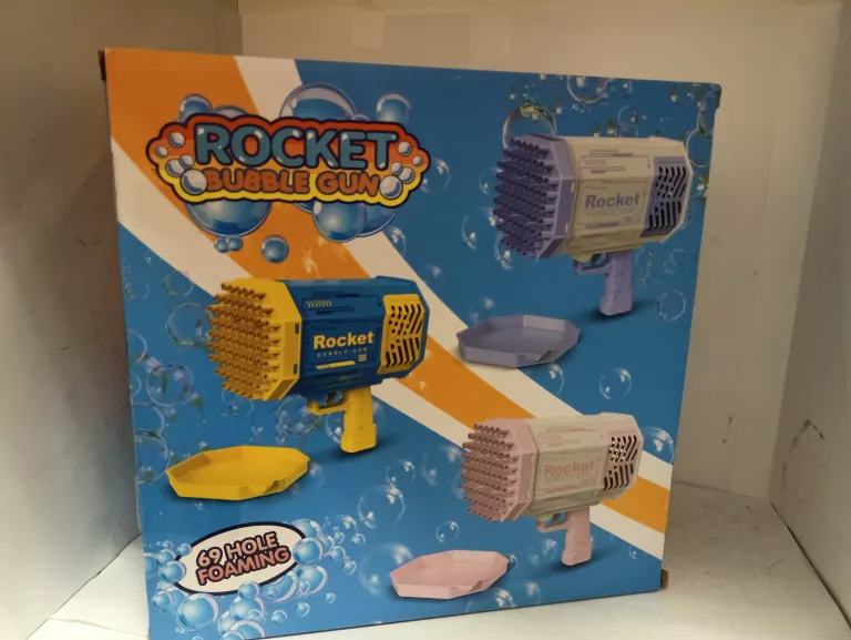 40HOLES BUBBLE GUN AUTOMATIC BUBBLES MACHINE ROCKET GUN LAUNCHER SHAPE BLO
