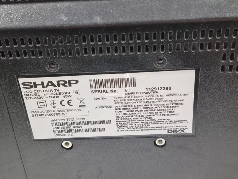 TELEWIZOR SHARP LED LC-22LE510E HD READY