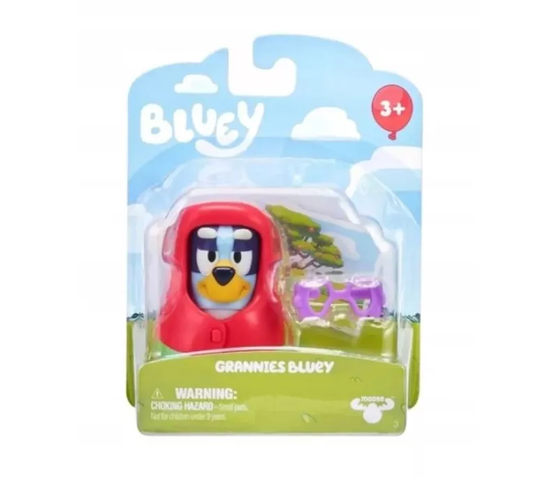 BLUEY FIGURKI Z AKCESORIAMI BABCIA BLUEY + OKULARY