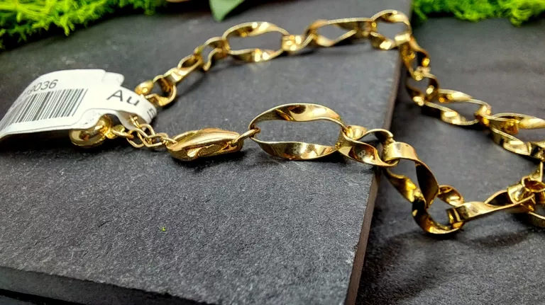 ZŁOTA BRANSOLETKA 585 4,18G DUŻE OCZKA CYRKONIA