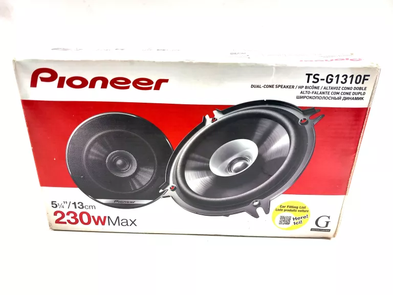 GŁOŚNIKI SAMOCHODOWE JEDNODROŻNE PIONEER TSG1310F 2 SZT.