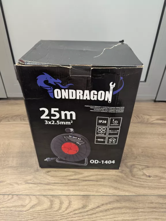 ONDRAGON OD 25M 3X2,5 PRZEDŁUŻACZ BĘBNOWY