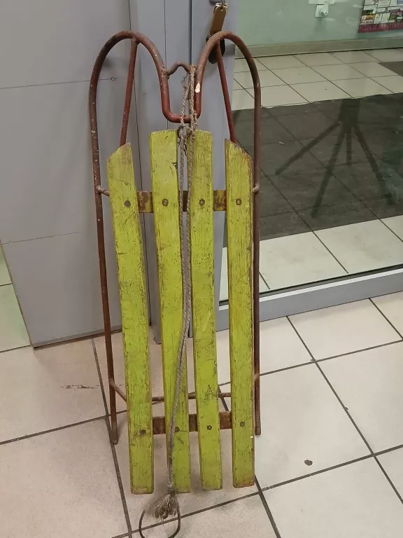 SANKI DWUOSOBOWE METALOWO DREWNIANE