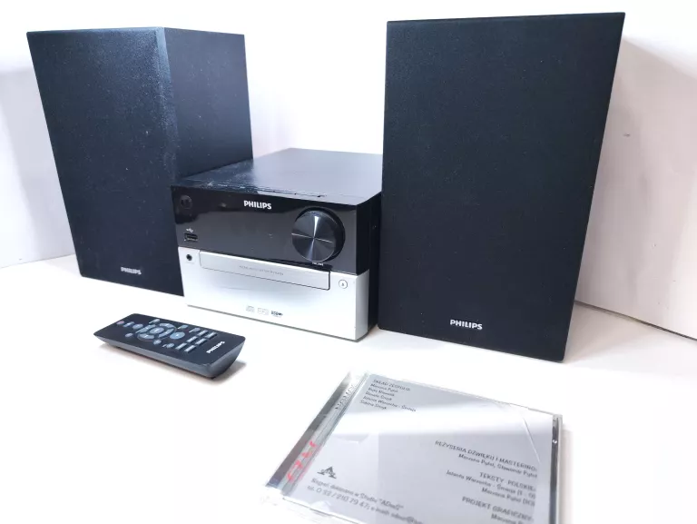 MINIWIEŻA PHILIPS MCM2300 + PILOT + GŁOŚNIKI