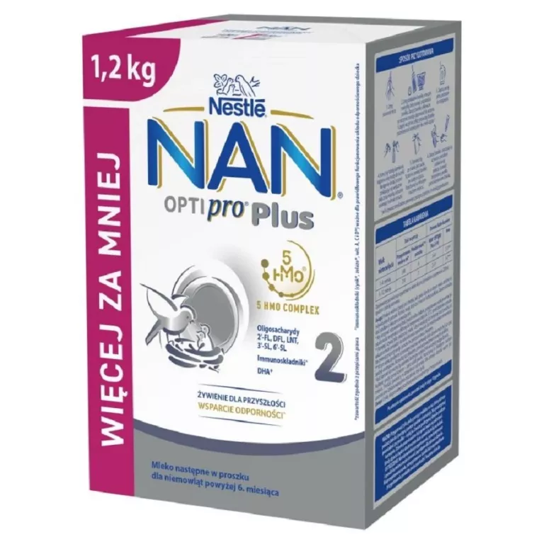 NAN OPTIPRO PLUS 2 MLEKO NASTĘPNE 1,2 KG (2 X 600 G)