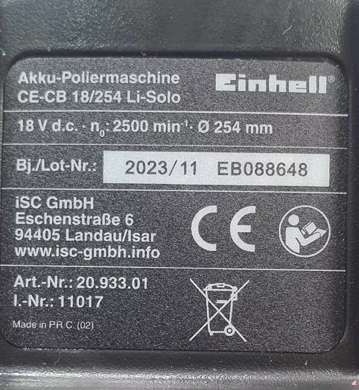 POLERKA EINHELL 2093301 18 V