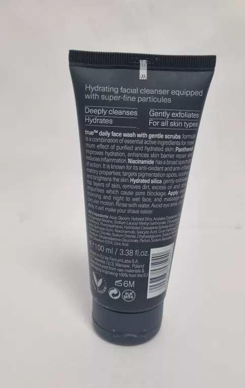 TRUE MEN - ŻEL DO MYCIA TWARZY Z MIKROCZĄSTECZKAMI .100 ML