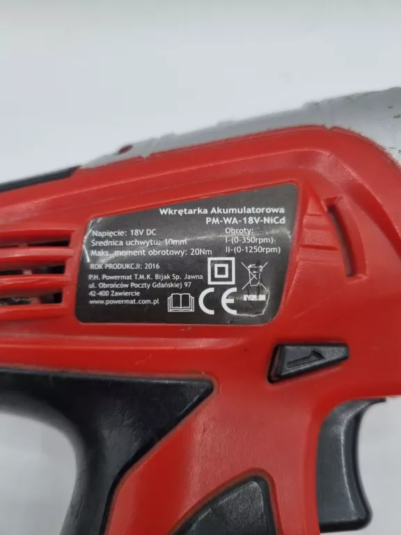 WKRĘTARKA POWERMAT PM-WA 18V