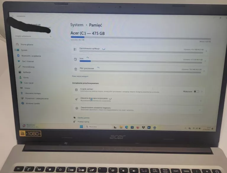 LAPTOP ACER ASPIRE 3 A315-23 N18Q13 + ŁADOWARKA @OKAZJA