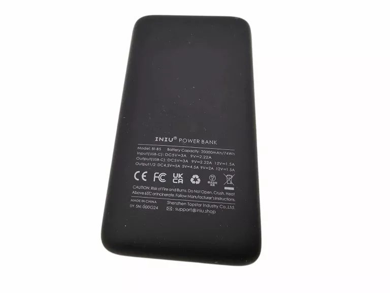 POWERBANK INIU 20000 MAH CZARNY