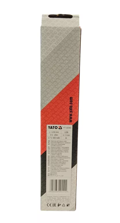 YATO POZIOMNICA POZIOMICA ELEKTRONICZNA 230MM TORPEDO DALMIERZ LASEROWY US