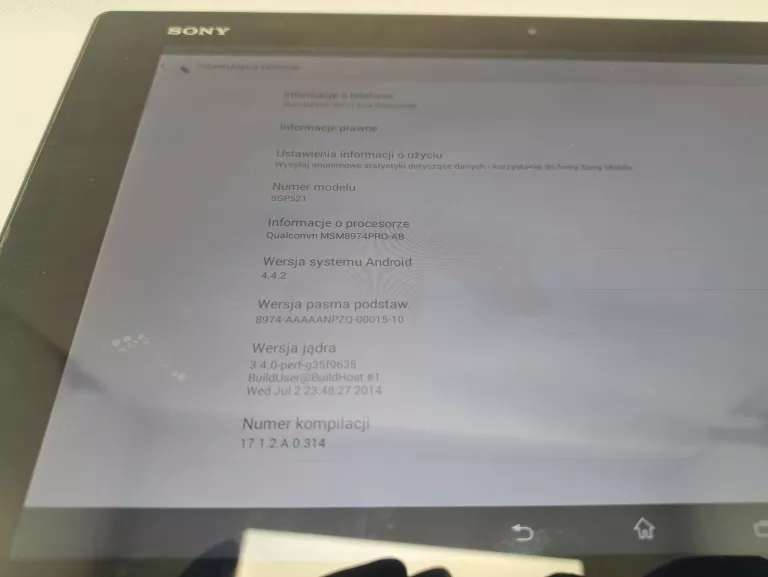 TABLET SONY XPERIA Z2 SGP521