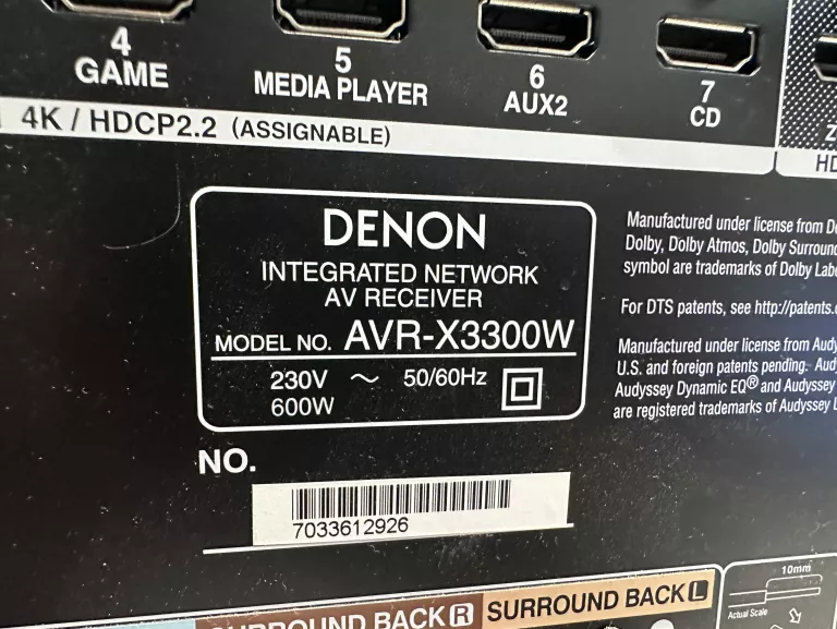 AMPLITUNER DENON AVR-X3300W