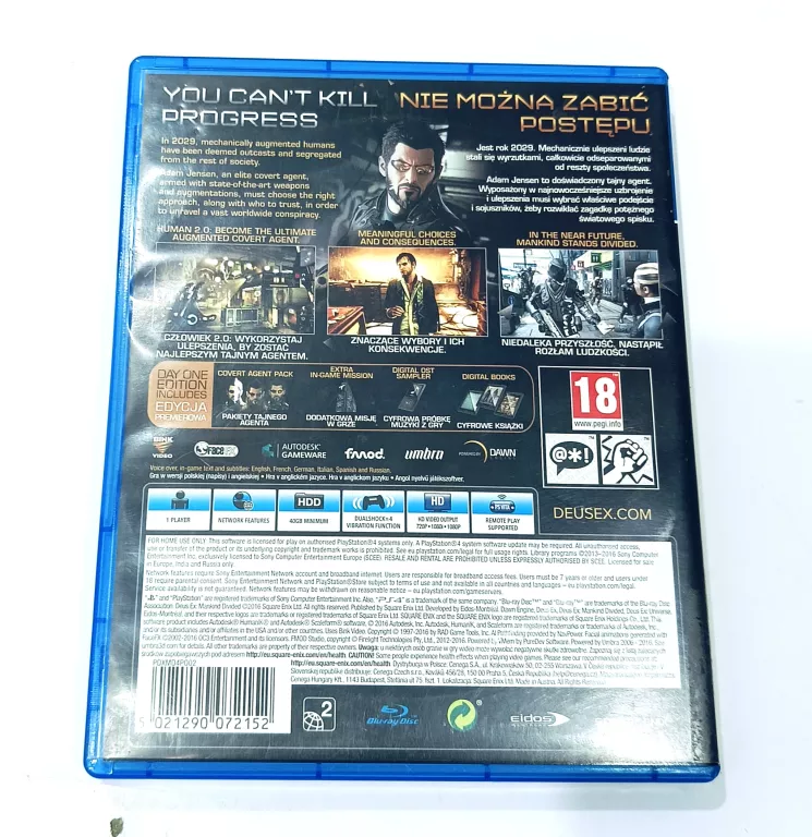GRA NA PS4 DEUS EX MANKIND DIVIDED ROZŁAM LUDZKOŚCI