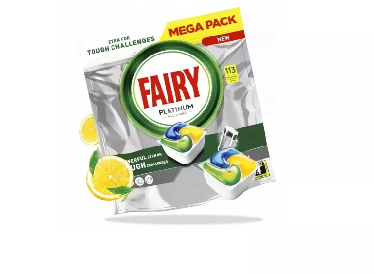 FAIRY PLATINUM ALL IN ONE TABLETKI DO ZMYWARKI CYTRYNOWE 113 SZT.