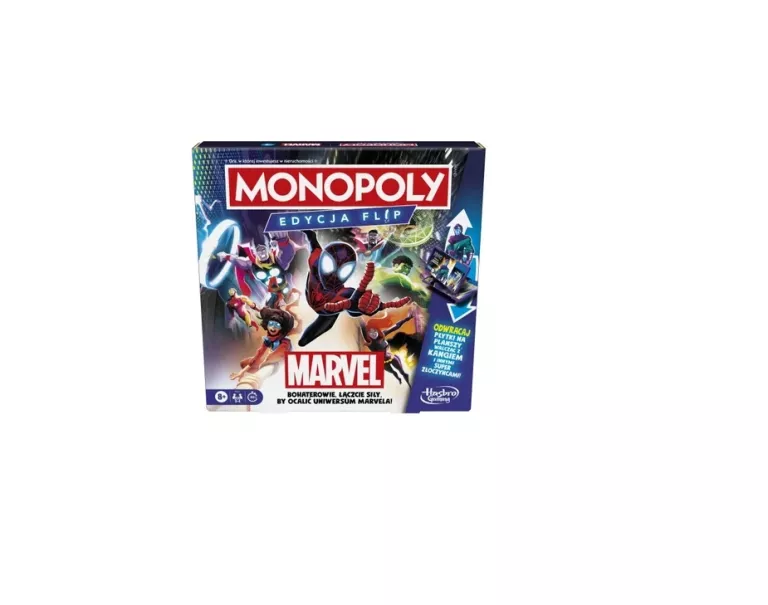 GRA PLANSZOWA MONOPOLY MARVEL F9931120 EDYCJA FLIP