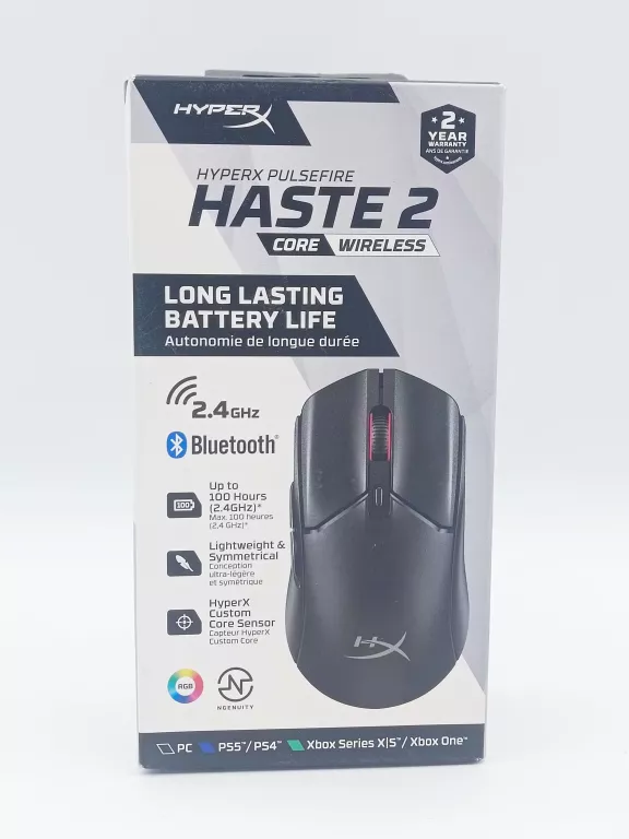 MYSZ GAMINGOWA HYPERX PULSEFIRE HASTE 2 CORE WIRELESS 12000 DPI CZARNA