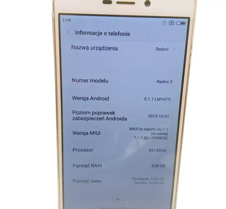 TELEFON REDMI 3 16GB BATERIA
