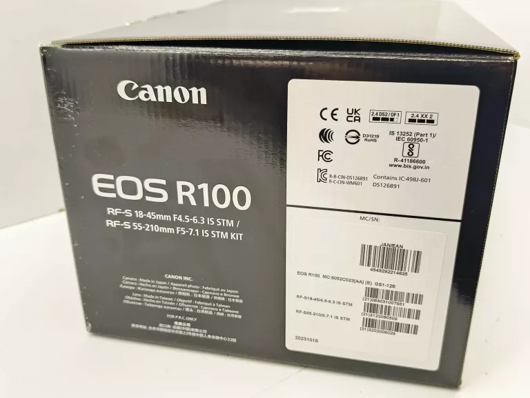 APARAT CANON EOS R100 + RF-S 18-45MM IS STM + RF-S 55-210MM IS STM