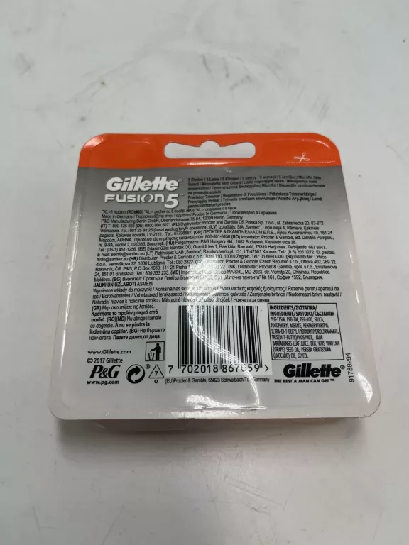 GILLETTE FUSION 5 NOŻYKI OSTRZA WKŁADY ORYGINAŁ 8SZT