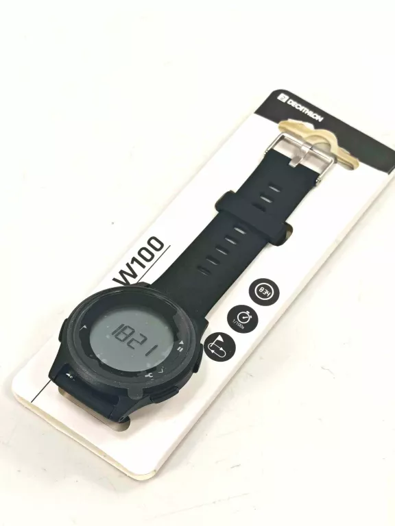 ZEGAREK DECATHLON W100 CZARNY