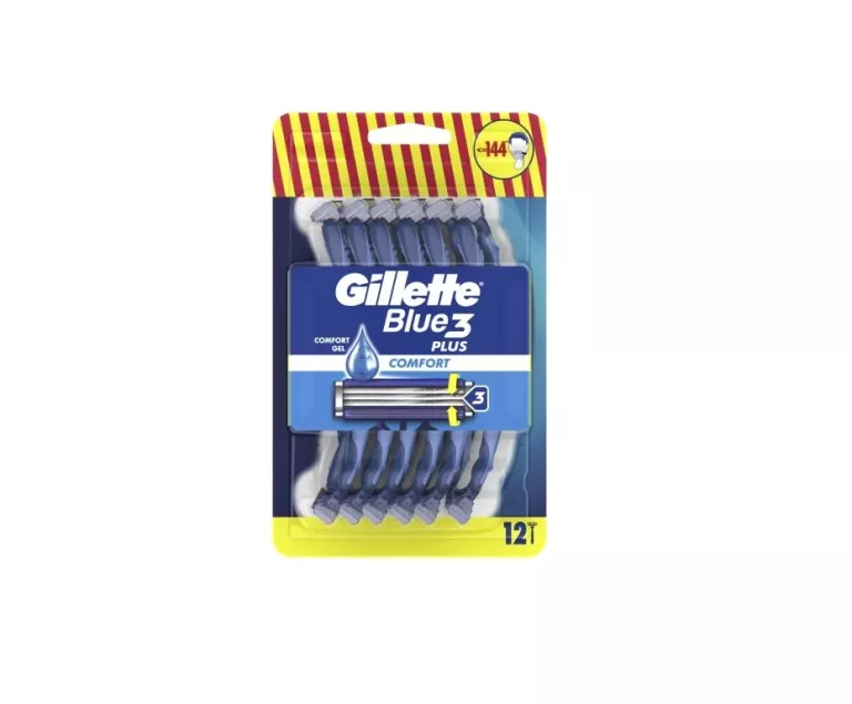 GILLETTE BLUE3 PLUS COMFORT MASZYNKA JEDNORAZOWA DO GOLENIA 12 SZT