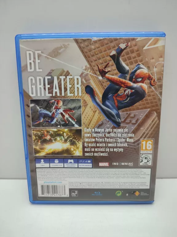 GRA NA PS4 MARVEL SPIDER-MAN