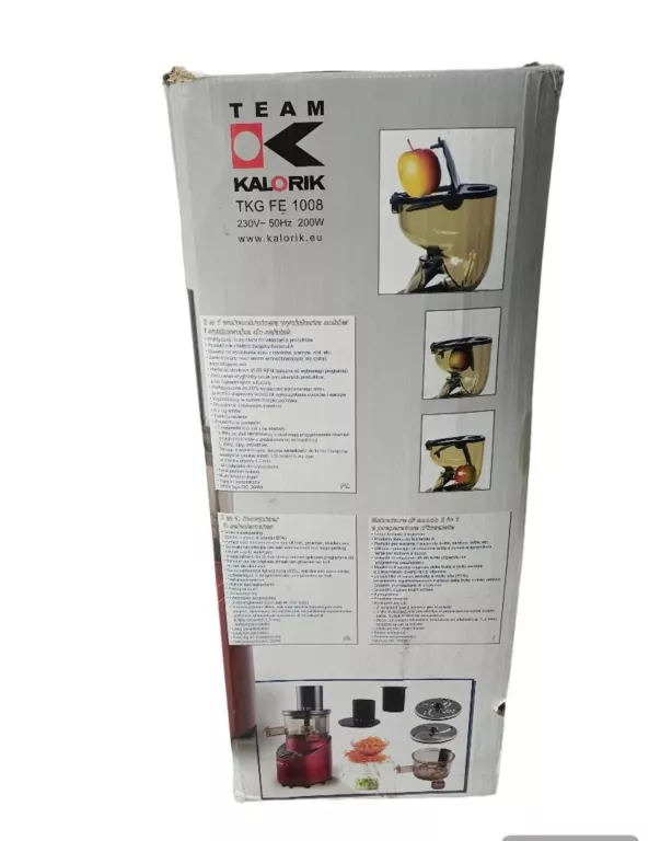 WYCISKARKA WOLNOOBROTOWA KALORIK FE1008 KOMPLET