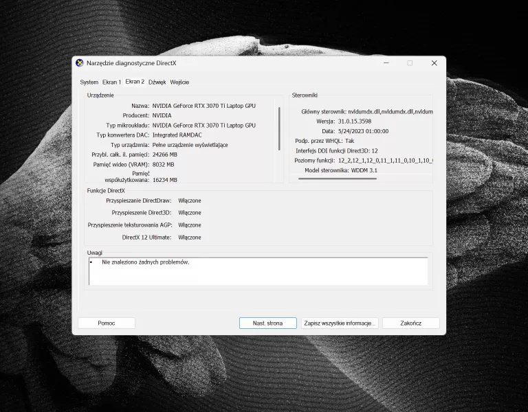 LAPTOP MSI CREATOR Z16P 165HZ I9-12900H 32GB RAM 2TB SSD RTX 3070 TI DOTYK