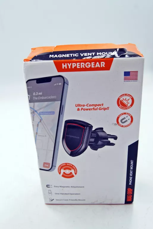 HYPERGEAR MAG GRIP UCHWYT SAMOCHODOWY MAGNETYCZNY SMARTFON DO KRATKI