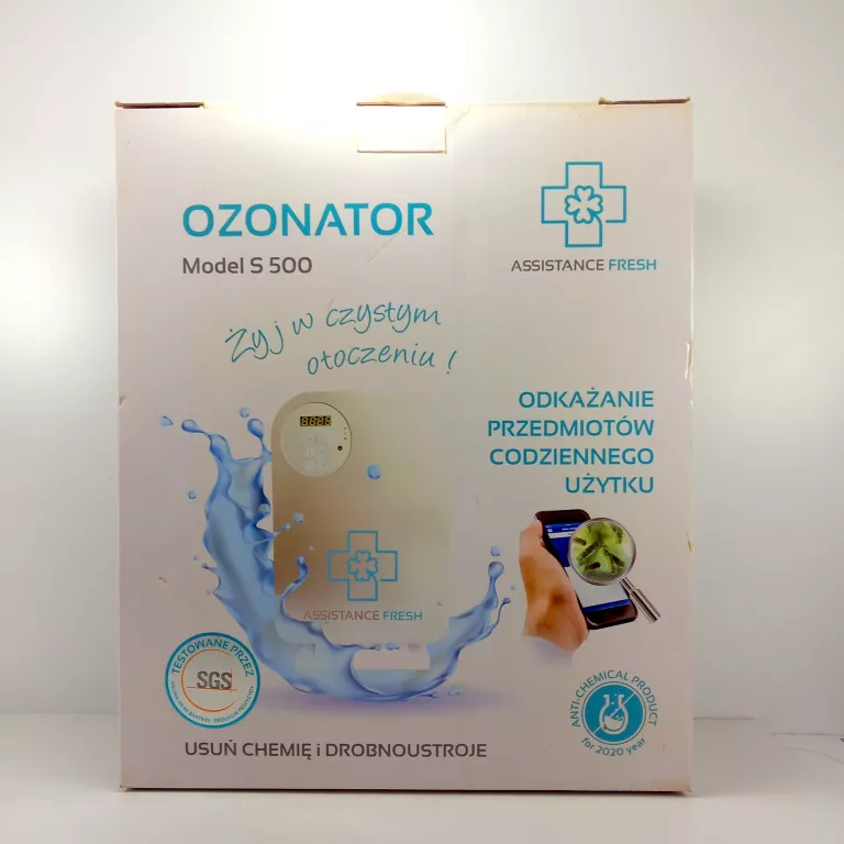 GENERATOR OZONU OZONATOR ASSISTANCE ODKAŻANIE S500 BIAŁY KPL