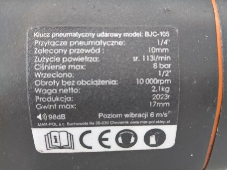 KLUCZ PNEUMATYCZNY UDAROWY DO KÓŁ BJC 1/2 1550NM