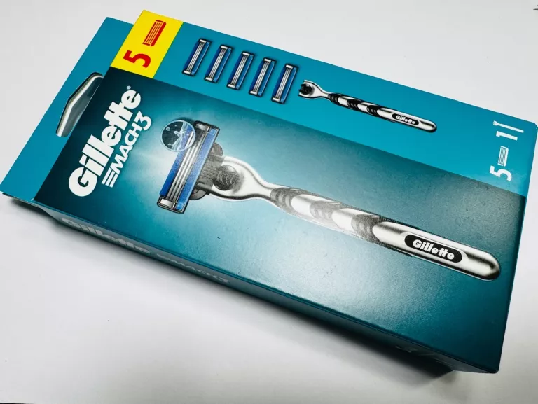 GILLETTE MACH3 MASZYNKA DO GOLENIA + 5 OSTRZY