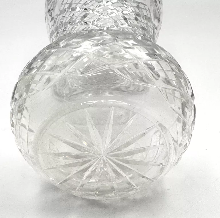 KRYSZTAŁOWY WAZON PRL WYSOKOSĆ 19 CM