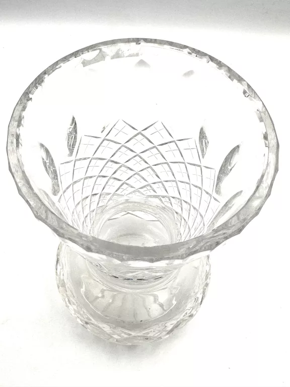 KRYSZTAŁOWY WAZON PRL WYSOKOSĆ 19 CM