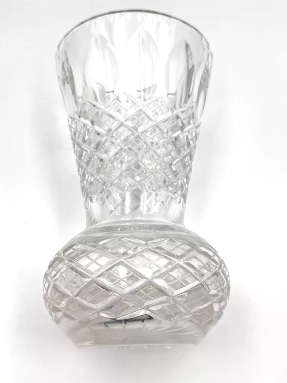 KRYSZTAŁOWY WAZON PRL WYSOKOSĆ 19 CM