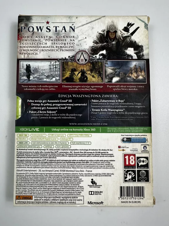 GRA NA XBOX 360 ASSASSINS CREED III