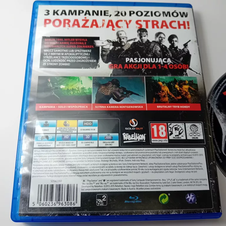 GRA PS4 ZOMBIE ARMY TRILOGY POLSKA WERSJA