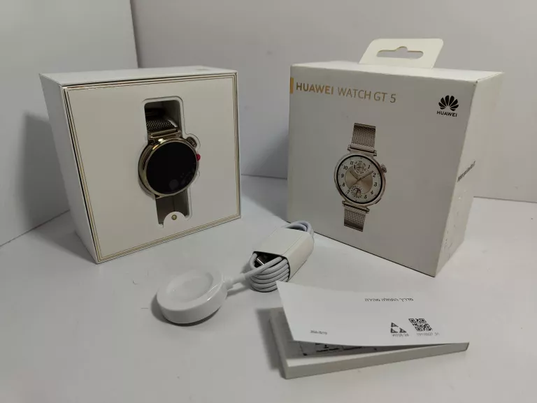 SMARTWATCH HUAWEI WATCH GT 5 41MM ELEGANT ZŁOTY STAN IDEALNY!