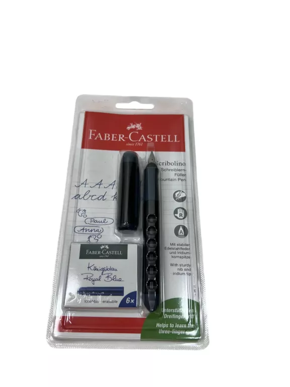 PIÓRO FABER-CASTELL DLA PRAWORĘCZNYCH + NABOJE