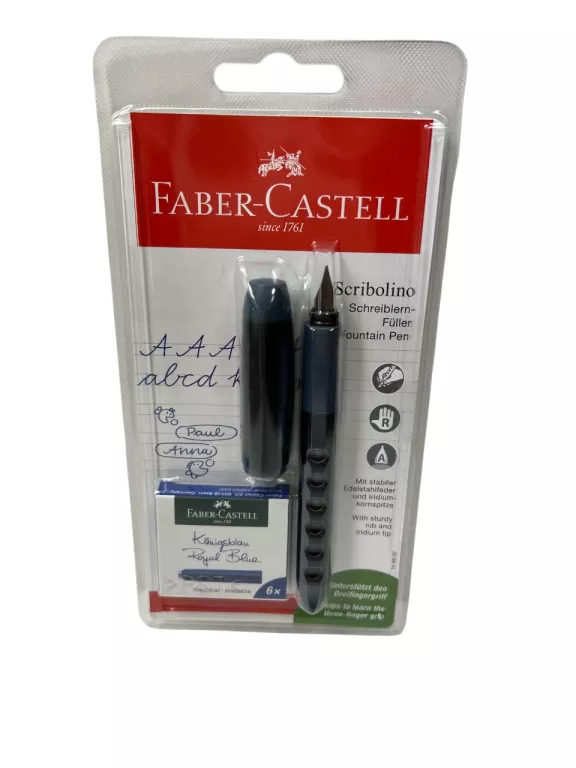 PIÓRO FABER-CASTELL DLA PRAWORĘCZNYCH + NABOJE