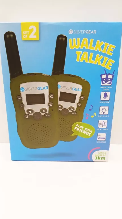 ZESTAW KRÓTKOFALÓWEK WALKIE-TALKIE ZASIĘG DO 3KM 2 SILVERGEAR ZIELONE